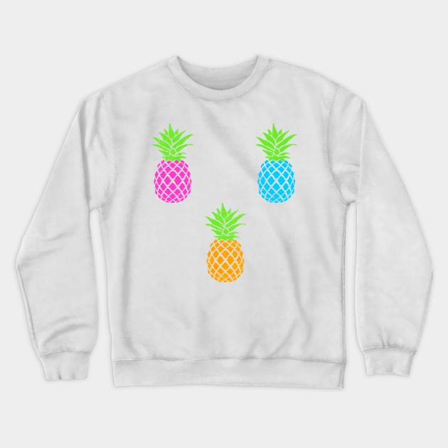 Colorful Pineapples 2.0 Crewneck Sweatshirt by lolosenese
